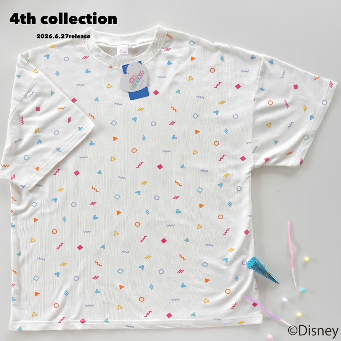 大人size[7/13以降配送]  ミッキーマウスを探せ！幾何学Tシャツ   ( mes favoris original )