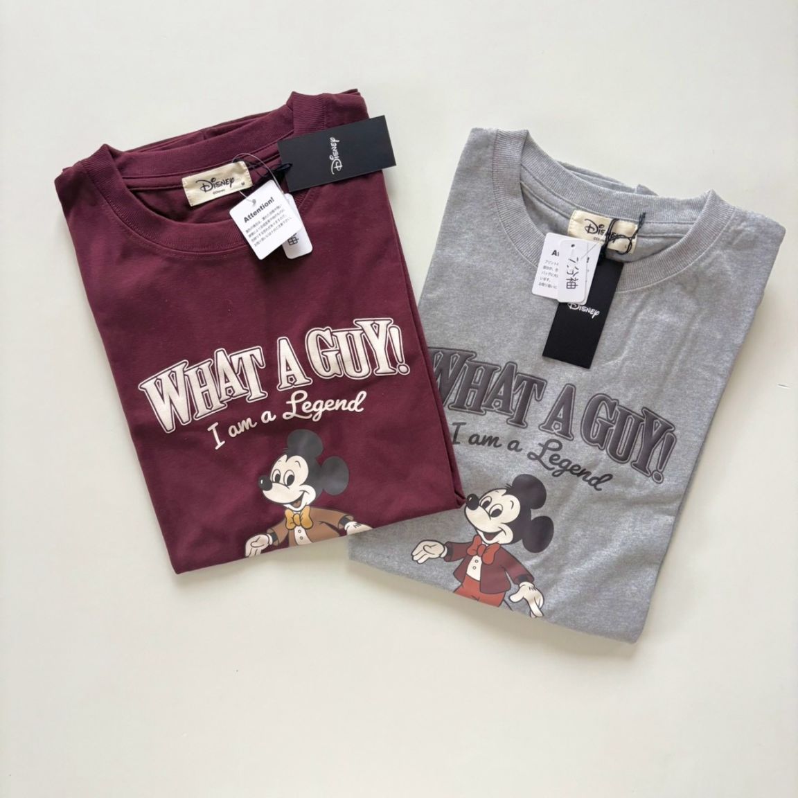 大人size[即納]   ミッキー　7分袖Tシャツ