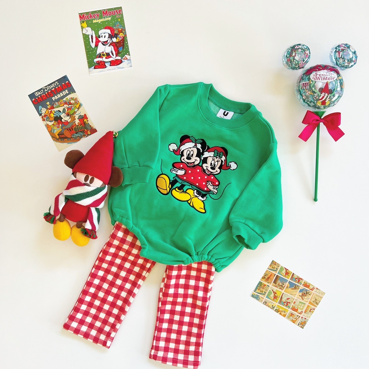 80－140size [即納]  総柄爆温裏起毛長パンツ  　(moujonjon)