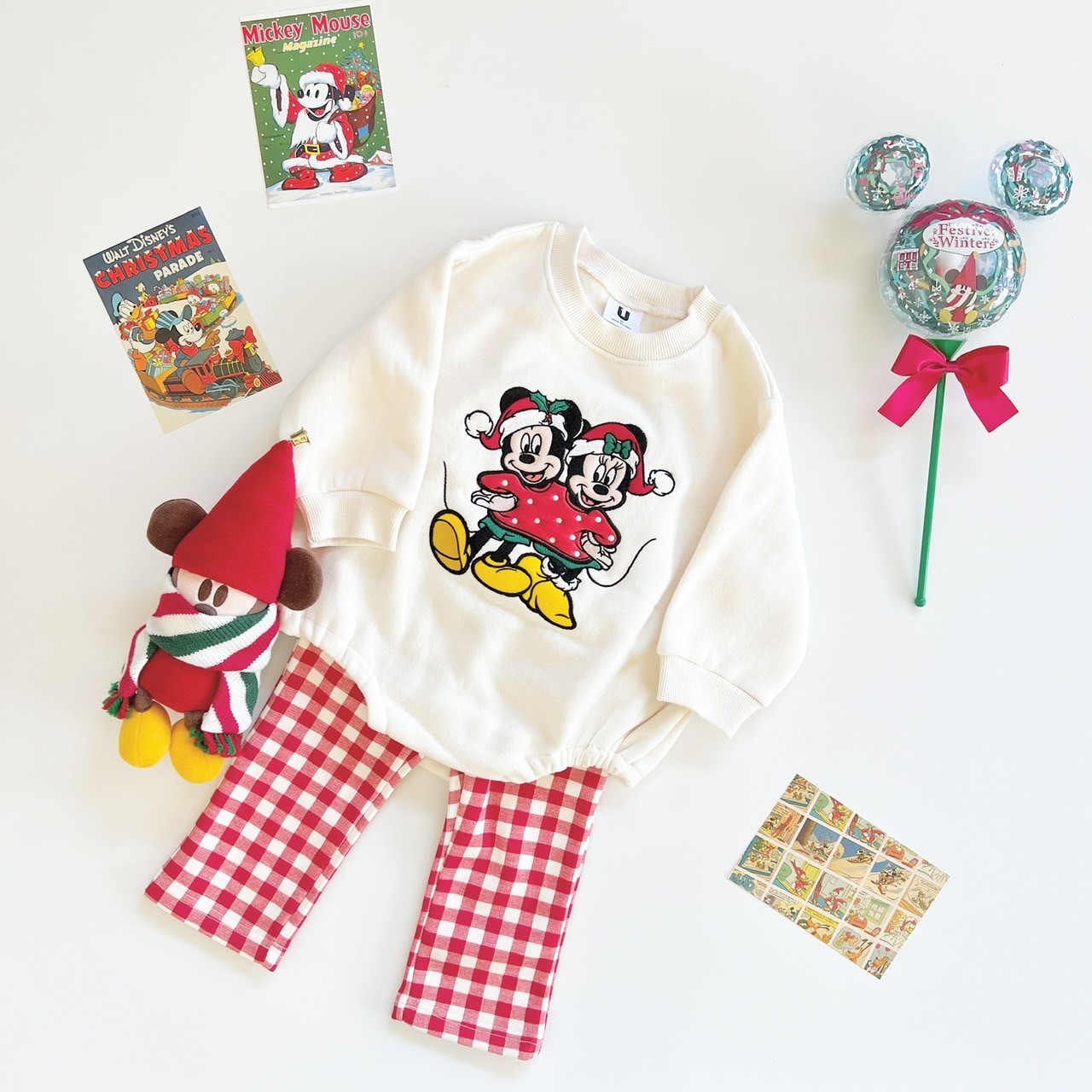 80－140size [即納]  総柄爆温裏起毛長パンツ  　(moujonjon)