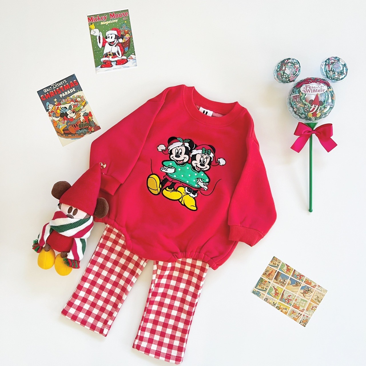 80－140size [即納]  総柄爆温裏起毛長パンツ  　(moujonjon)