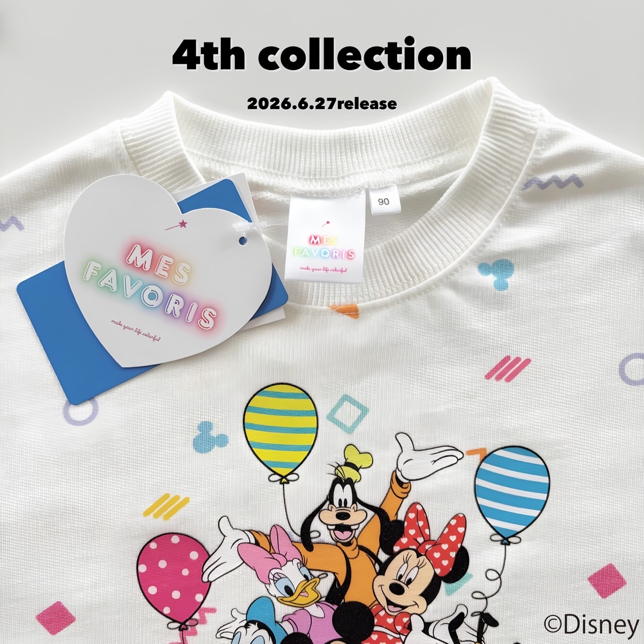 90-140&大人size [即納]  Mickey Friends Happy Birthday Tシャツ   ( mes favoris original )