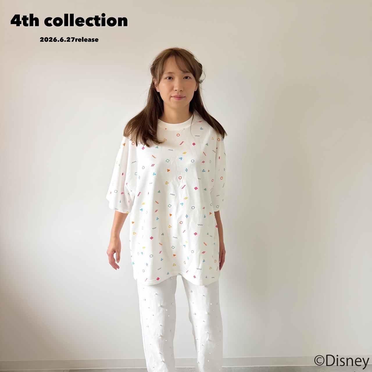 大人size[即納]  ミッキーマウスを探せ！幾何学Tシャツ   ( mes favoris original )
