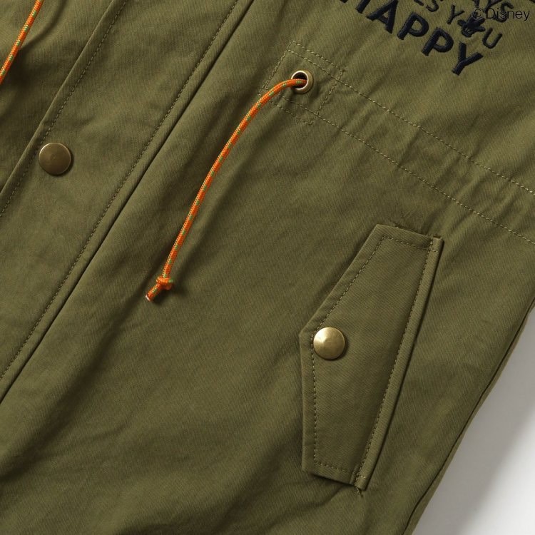80-130size [即納]    ディズニーキャラクター/HAPPYモッズコート(BREEZE)