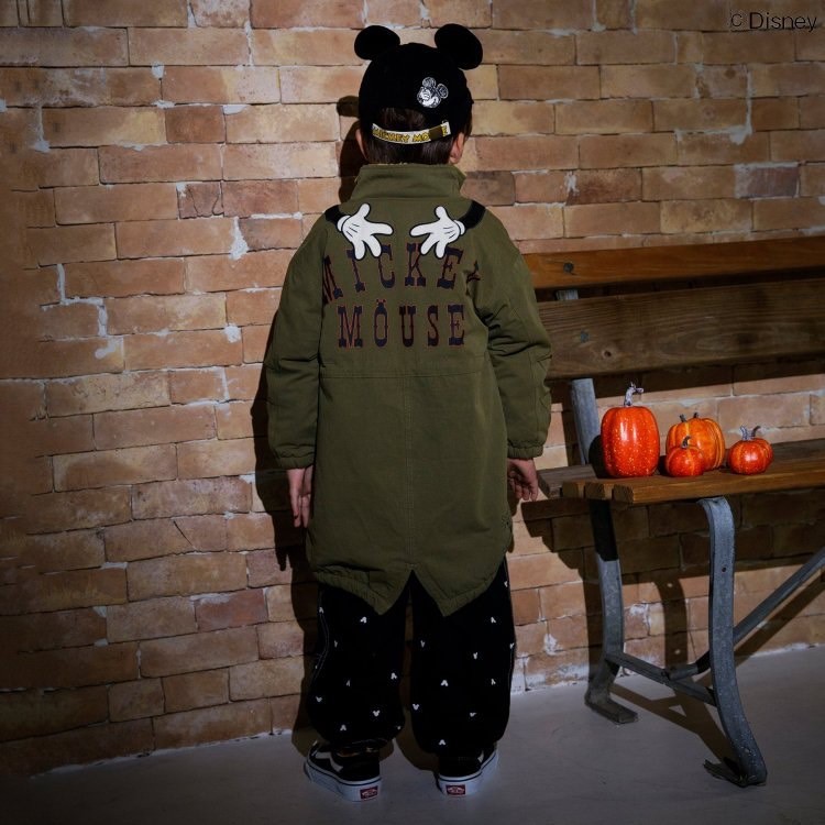 80-130size [即納]    ディズニーキャラクター/HAPPYモッズコート(BREEZE)