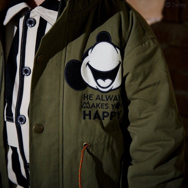 80-130size [即納]    ディズニーキャラクター/HAPPYモッズコート(BREEZE)
