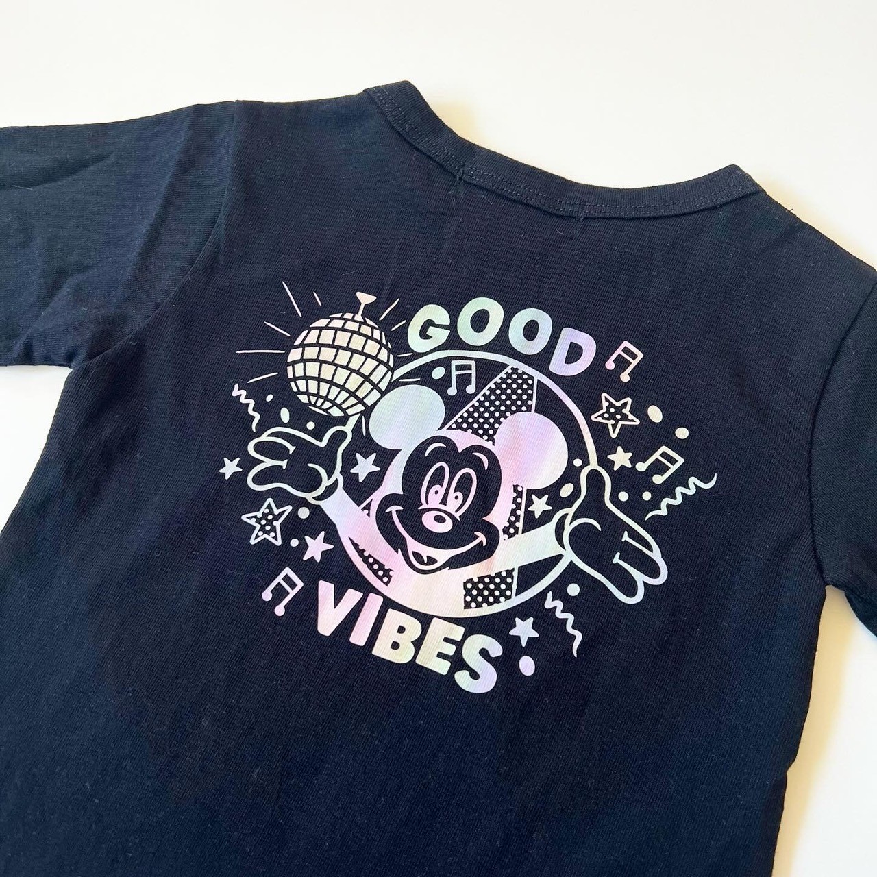 90-150.大人size[即納]    GOOD VIBES レインボー半袖Tシャツ  (mes favoris original )