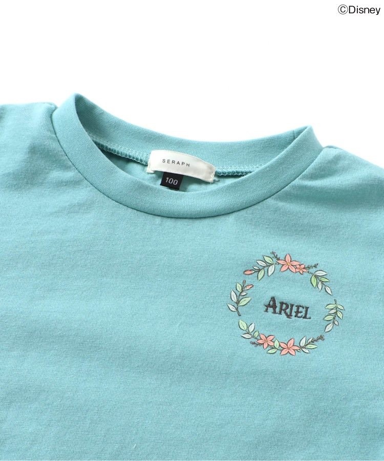 90-140size [即納]     ディズニーキャラクター/プリンセス 袖モチーフTシャツ  (SERAPH)