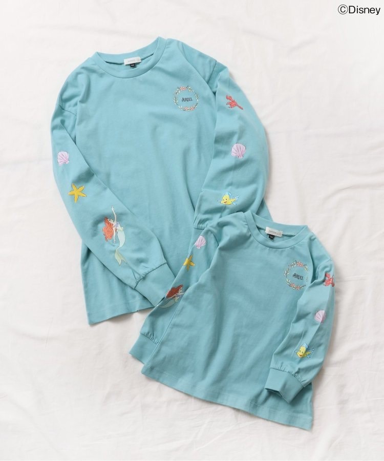 90-140size [即納]     ディズニーキャラクター/プリンセス 袖モチーフTシャツ  (SERAPH)