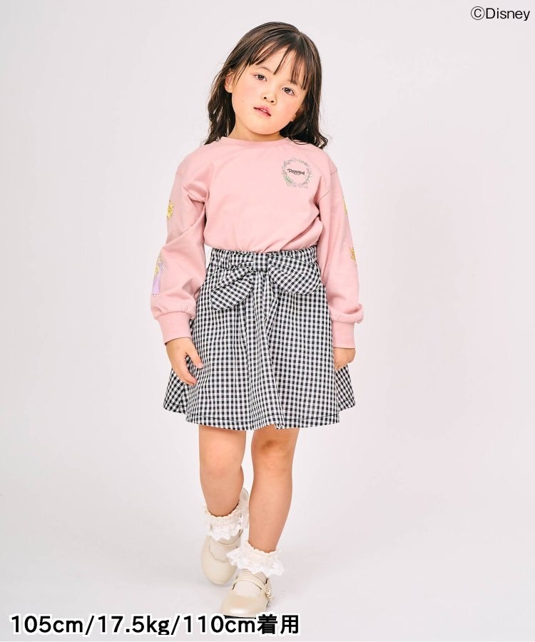 90-140size [即納]     ディズニーキャラクター/プリンセス 袖モチーフTシャツ  (SERAPH)