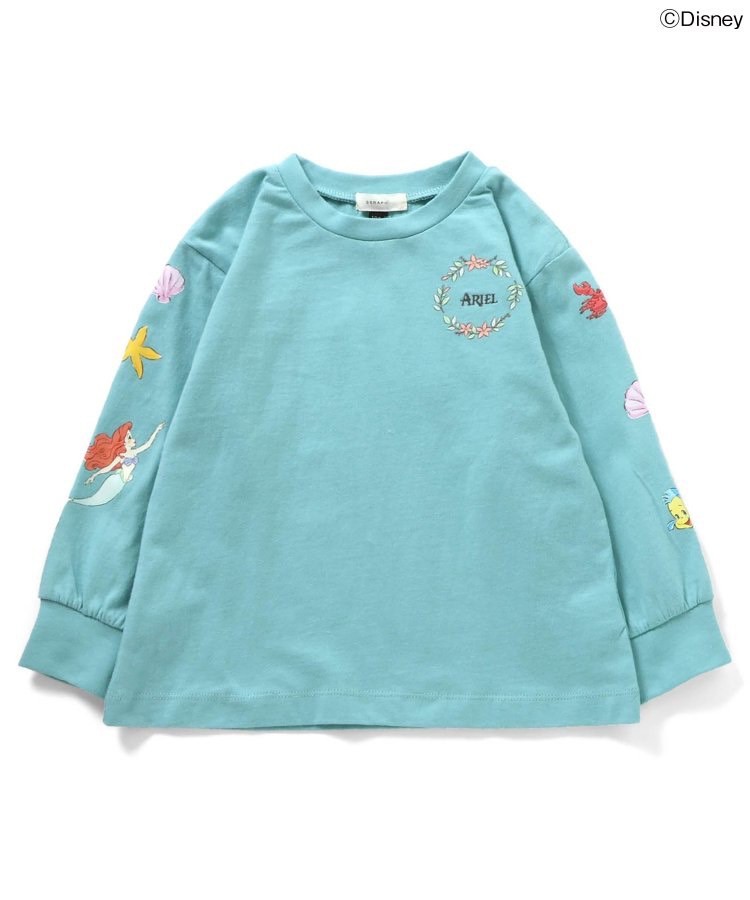 90-140size [即納]     ディズニーキャラクター/プリンセス 袖モチーフTシャツ  (SERAPH)