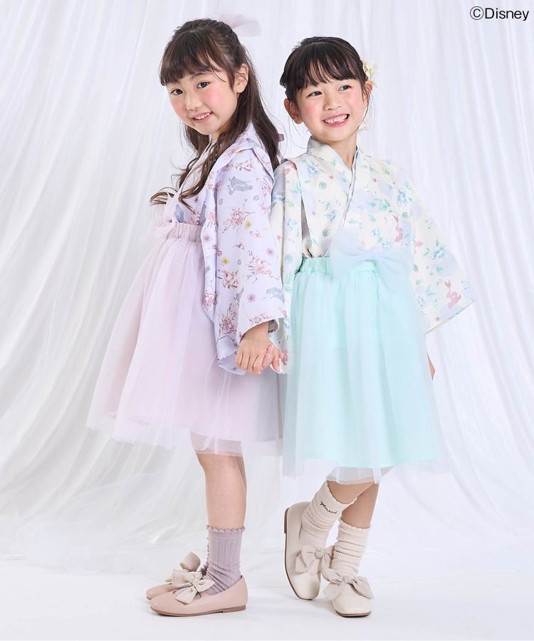 80-140size [即納]  ディズニーキャラクター/プリンセス 簡単おめかしチュール袴　 (SERAPH)