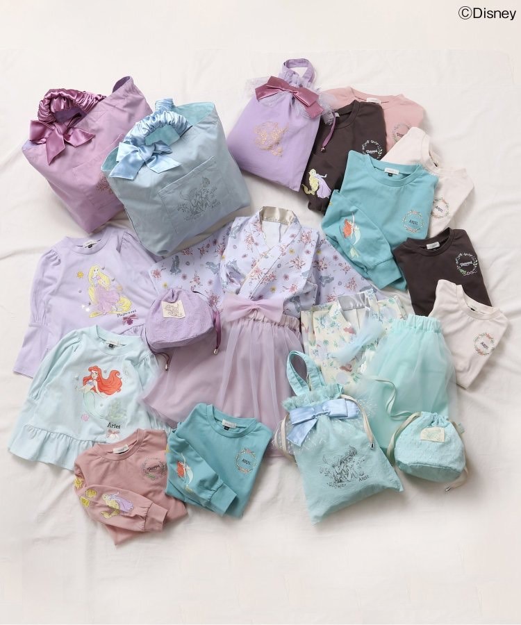 80-140size [即納]  ディズニーキャラクター/プリンセス 簡単おめかしチュール袴　 (SERAPH)