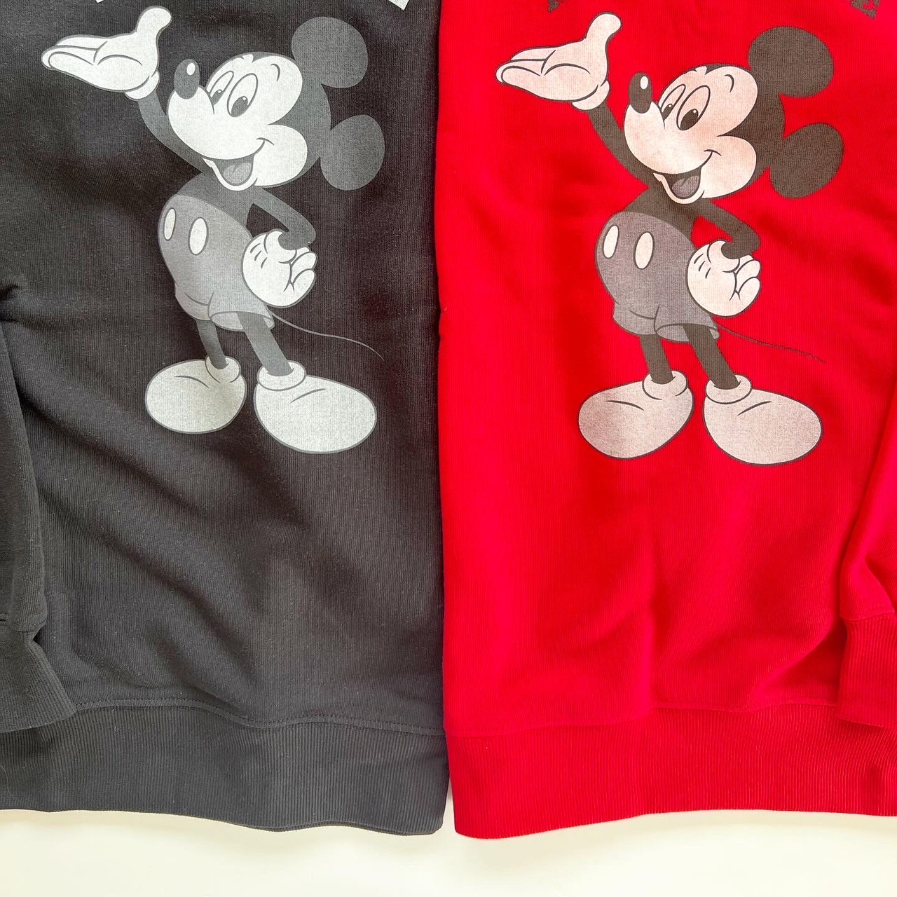 大人size[即納]   モノクロミッキー裏起毛トレーナー