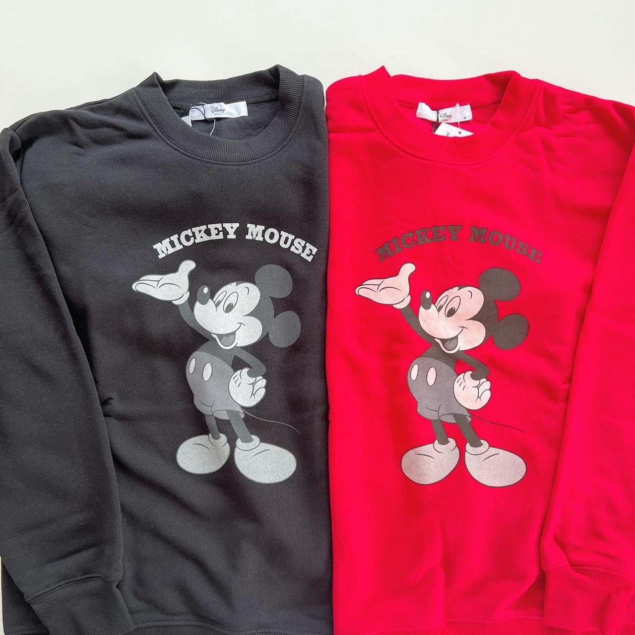 大人size[即納]   モノクロミッキー裏起毛トレーナー