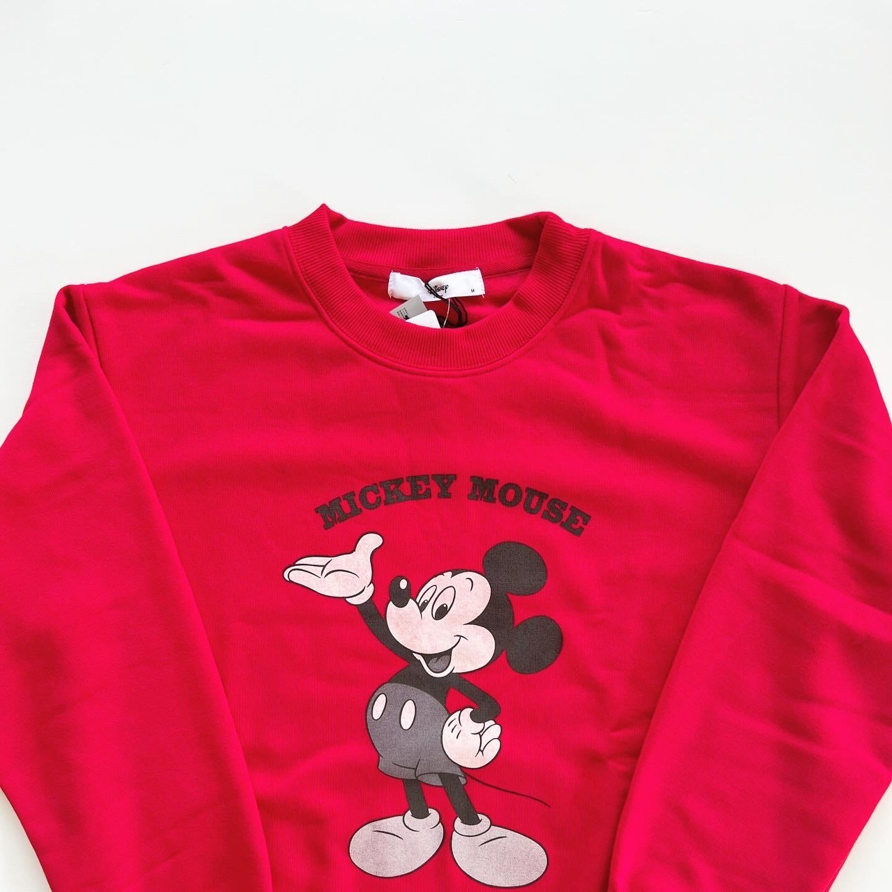 大人size[即納]   モノクロミッキー裏起毛トレーナー