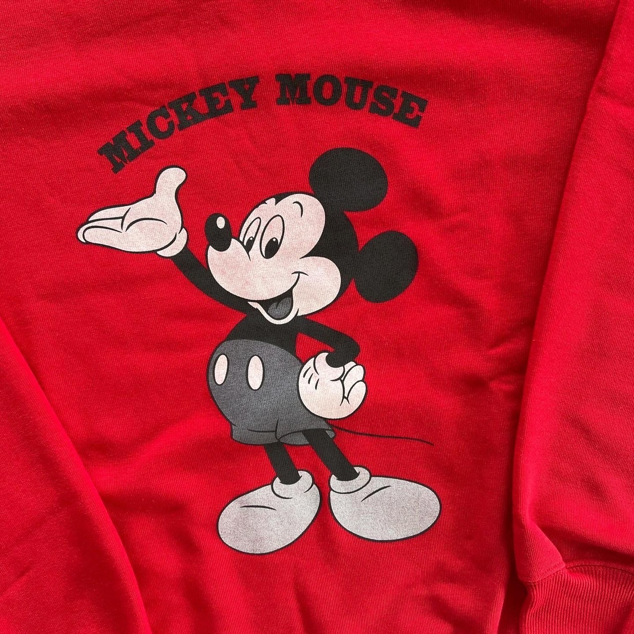 大人size[即納]   モノクロミッキー裏起毛トレーナー