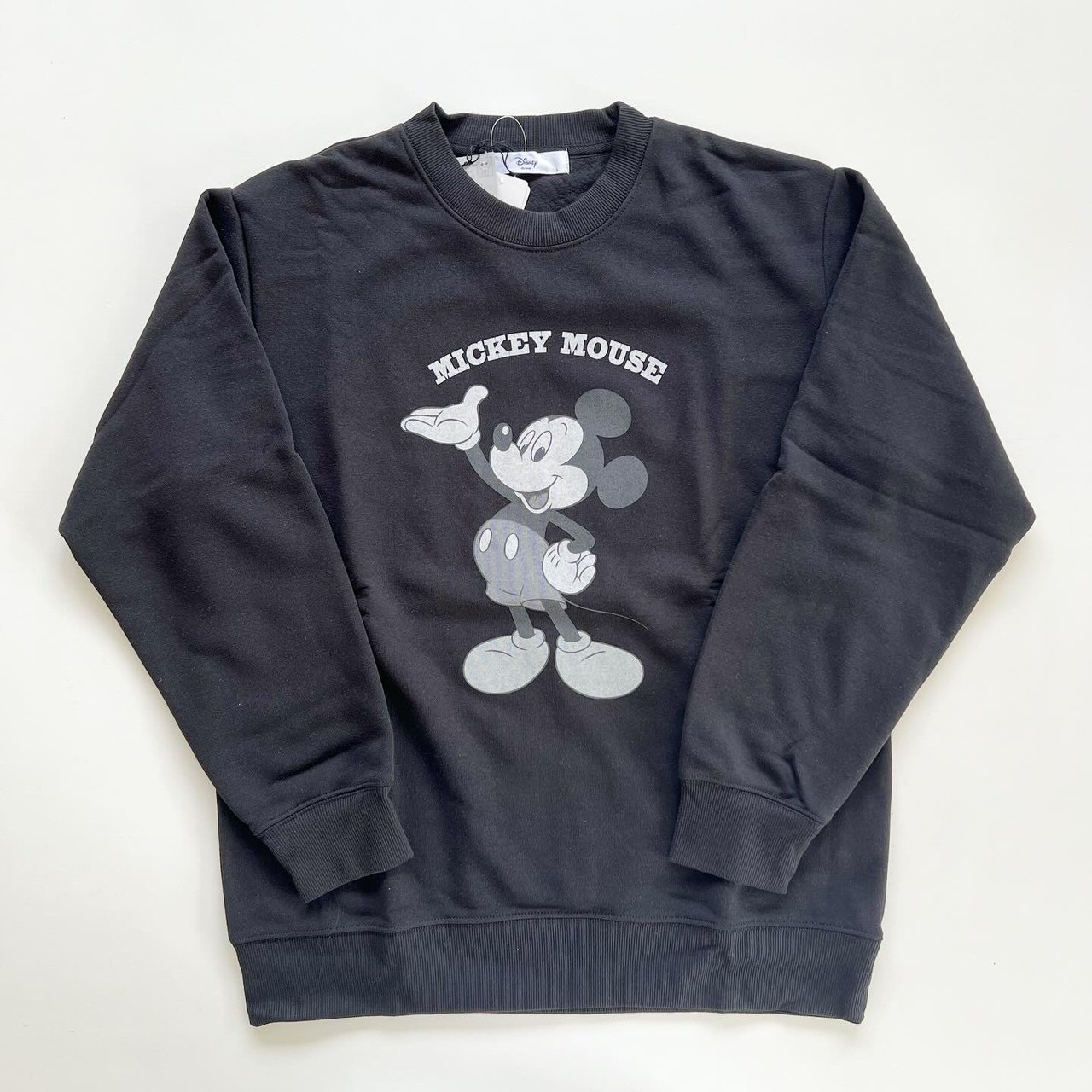 大人size[即納]   モノクロミッキー裏起毛トレーナー