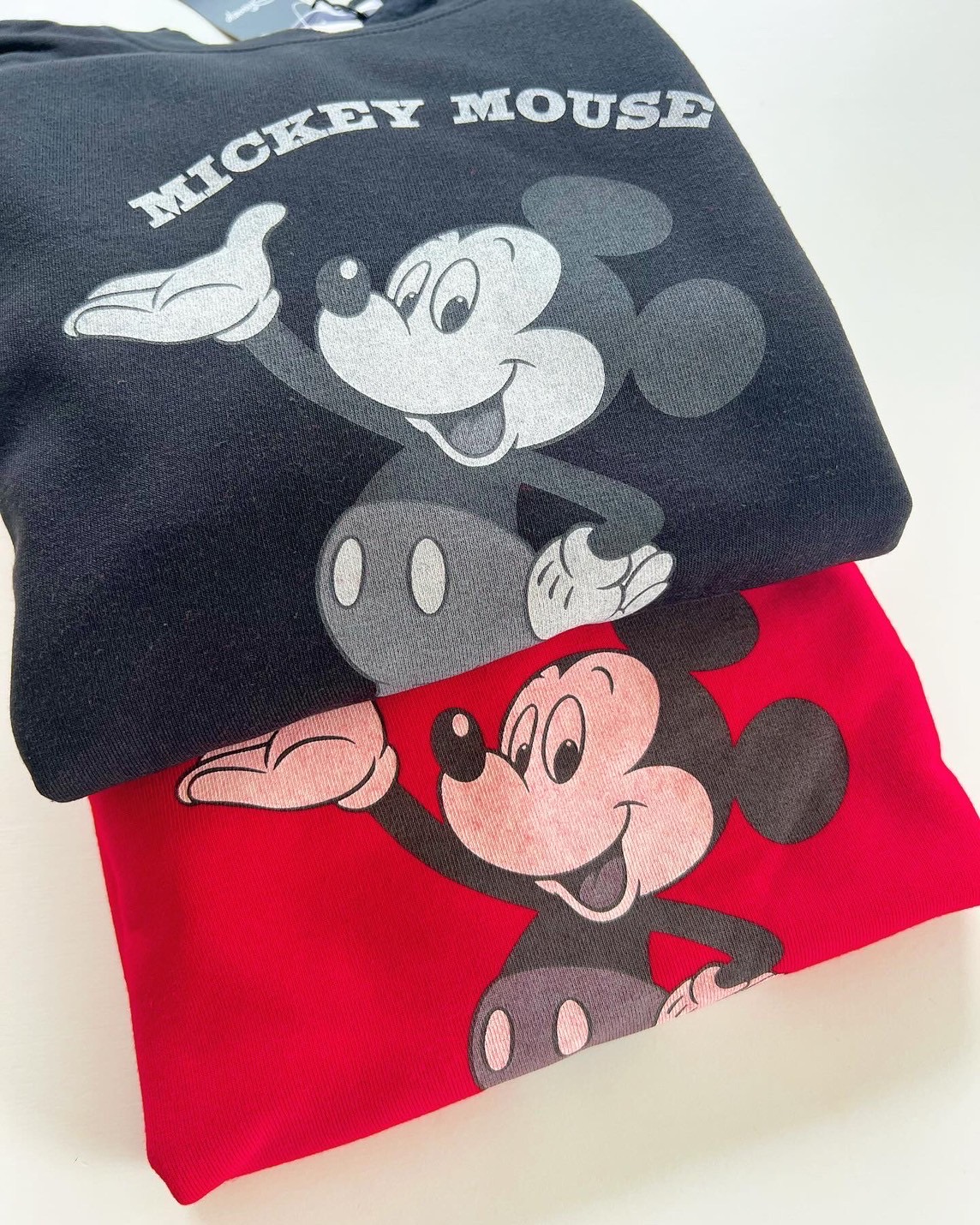 大人size[即納]   モノクロミッキー裏起毛トレーナー