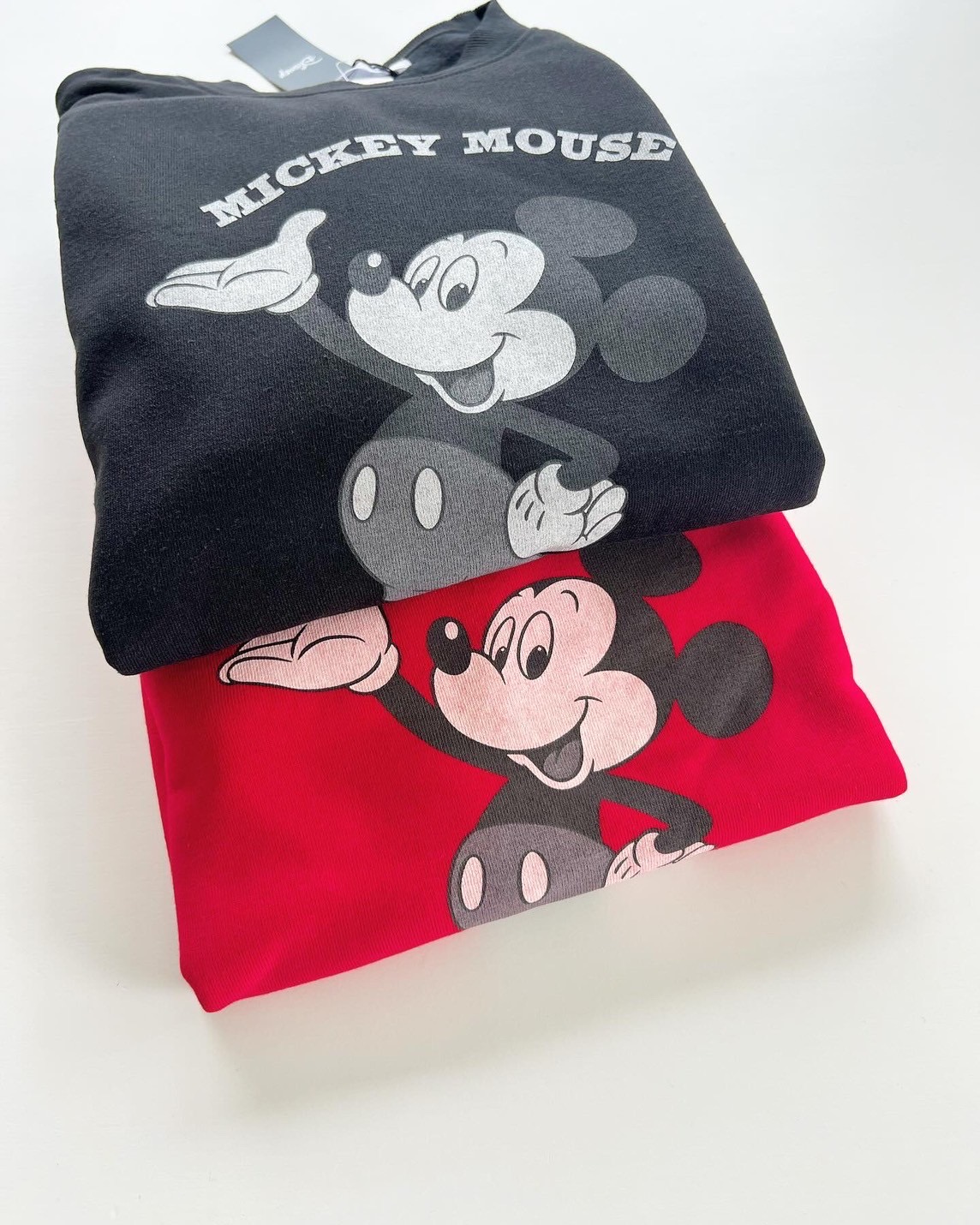 大人size[即納]   モノクロミッキー裏起毛トレーナー