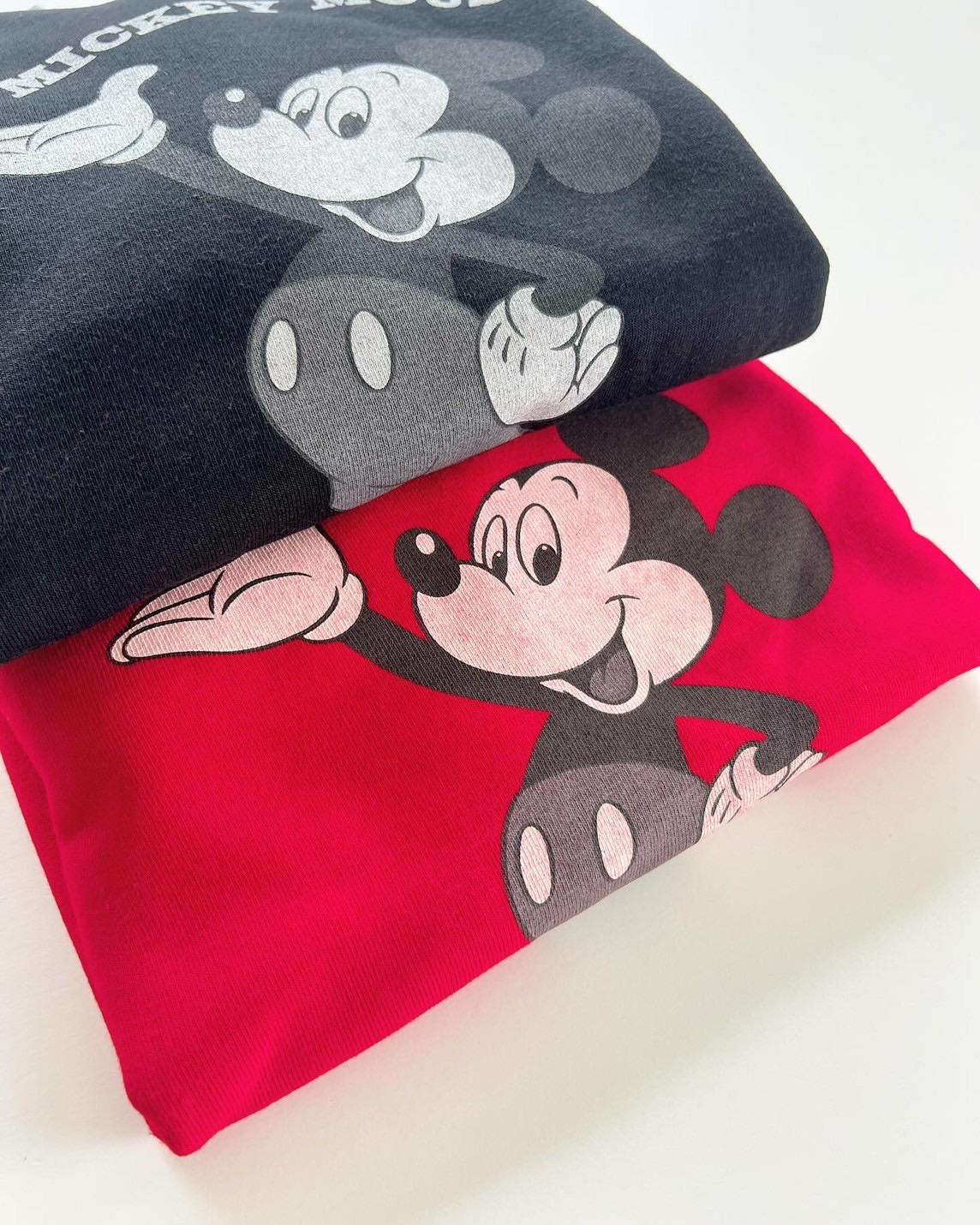 大人size[即納]   モノクロミッキー裏起毛トレーナー