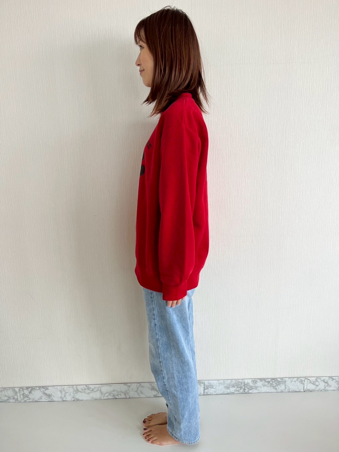 大人size[即納]   モノクロミッキー裏起毛トレーナー