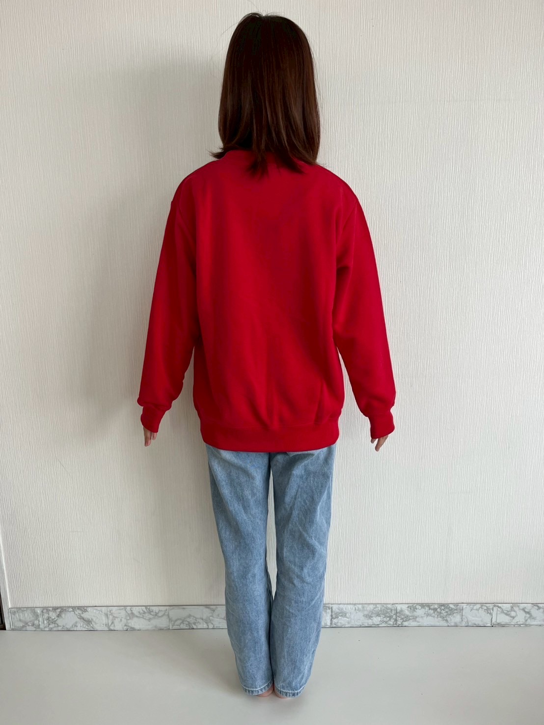 大人size[即納]   モノクロミッキー裏起毛トレーナー