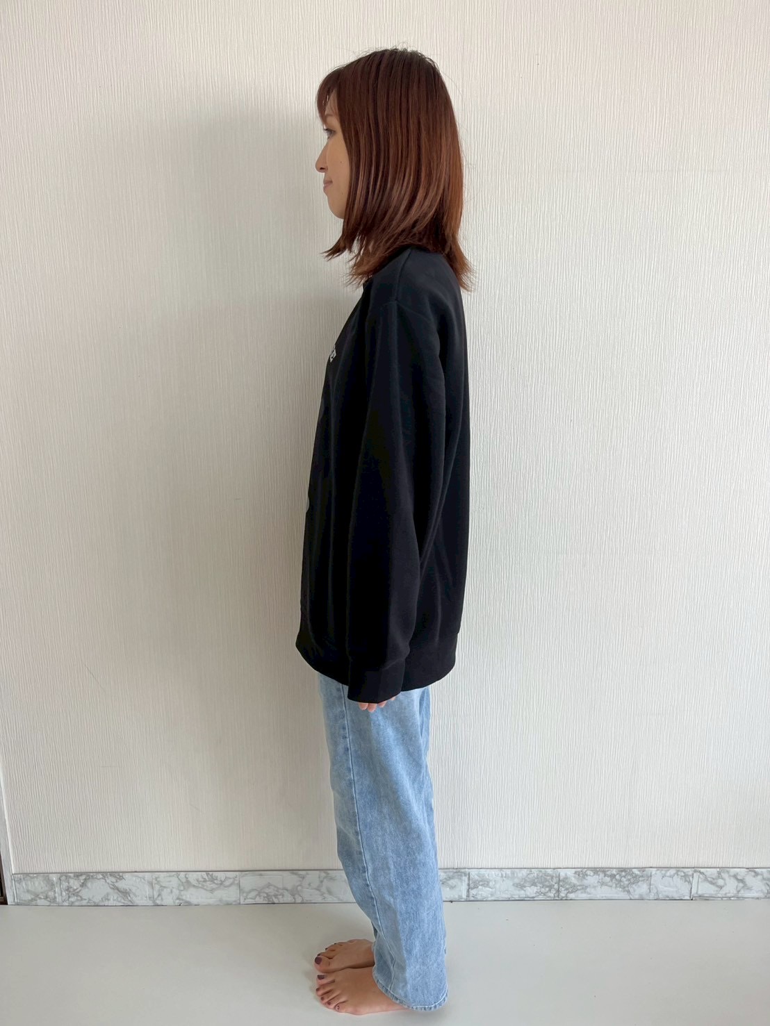 大人size[即納]   モノクロミッキー裏起毛トレーナー