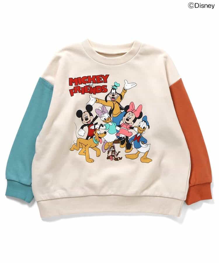 80-140size[即納]  【ディズニー】ミッキー&フレンズ/トレーナー  ( BREEZE )