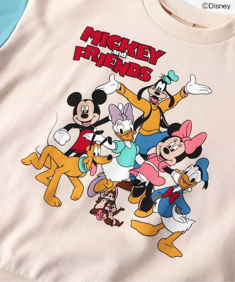 80-140size[即納]  【ディズニー】ミッキー&フレンズ/トレーナー  ( BREEZE )