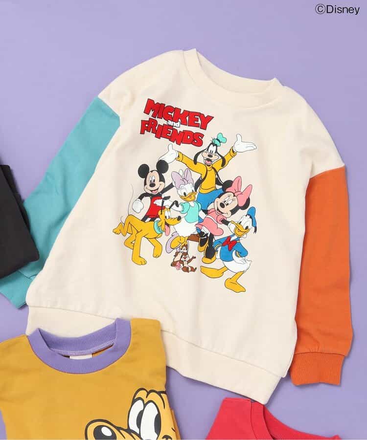 80-140size[即納]  【ディズニー】ミッキー&フレンズ/トレーナー  ( BREEZE )