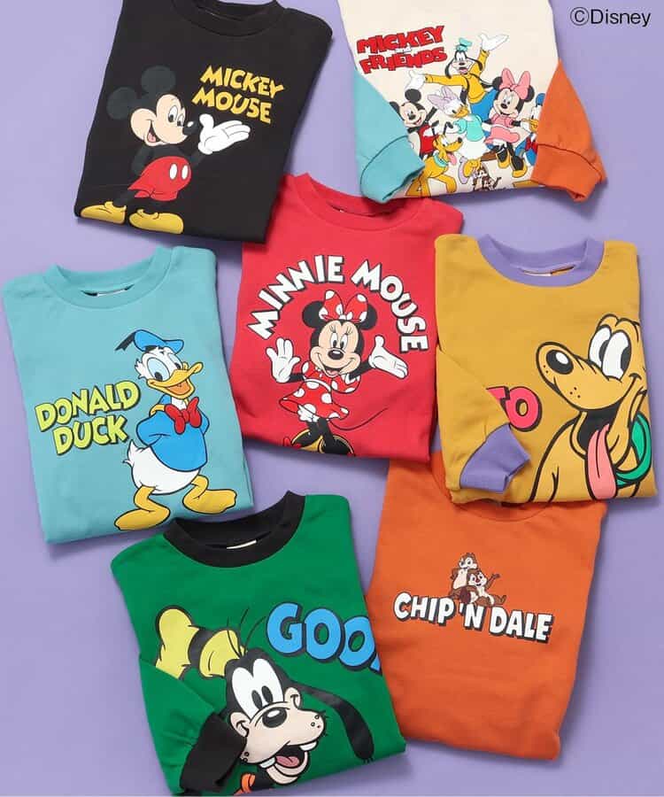 80-140size[即納]  【ディズニー】ミッキー&フレンズ/トレーナー  ( BREEZE )