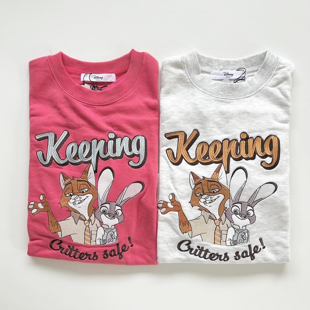 大人size[即納]   ズートピア刺繍裏毛トレーナー