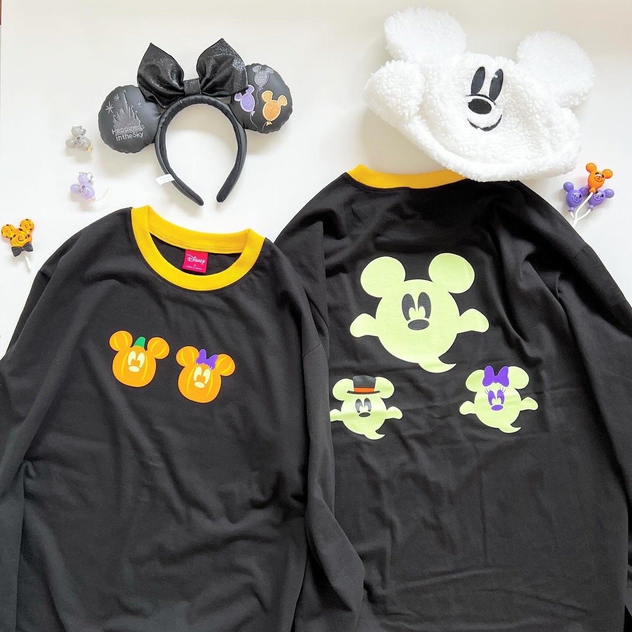 90－140.大人S.M.Lsize[即納]    光る！ハロウィン長袖Tシャツ  (mes favoris original )