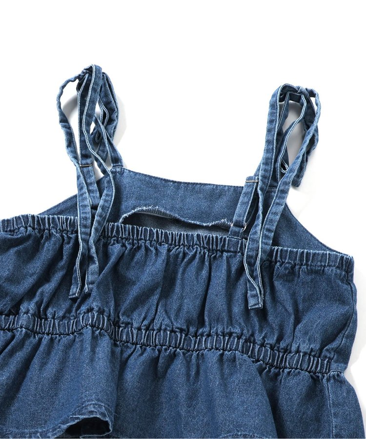 125-165 size [即納]   オールインワン風りぼんセットアップ    (ALGY)