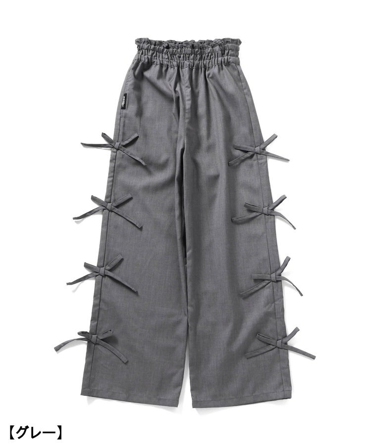 125-165 size [即納]   オールインワン風りぼんセットアップ    (ALGY)