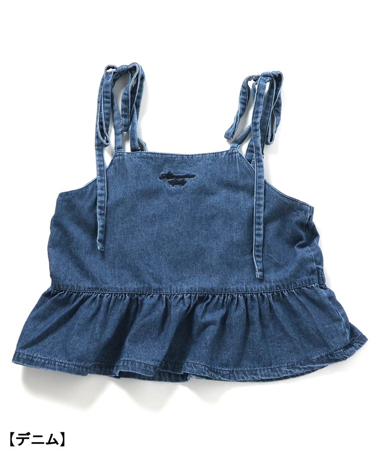 125-165 size [即納]   オールインワン風りぼんセットアップ    (ALGY)