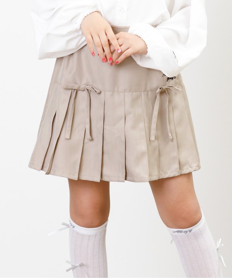 125-165 size [即納]    りぼんプリーツスカパン   (ALGY)