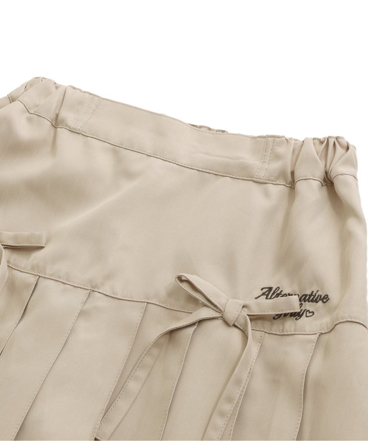 125-165 size [即納]    りぼんプリーツスカパン   (ALGY)