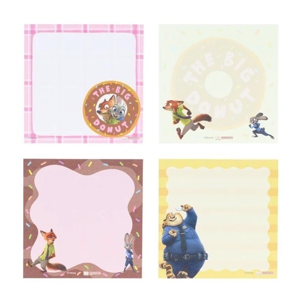 即納] 【メモ帳】ズートピア スクエアメモ Wave your buddy! ドーナツ