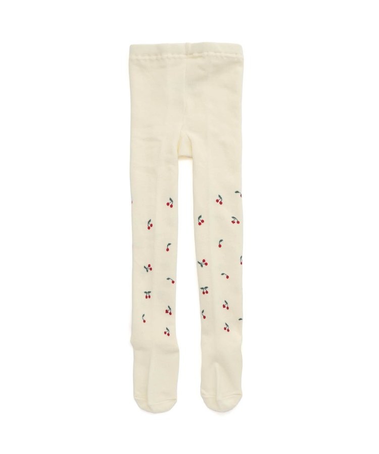 80-140size [即納]    ハートさくらんぼ柄 タイツ    (Ampersand)
