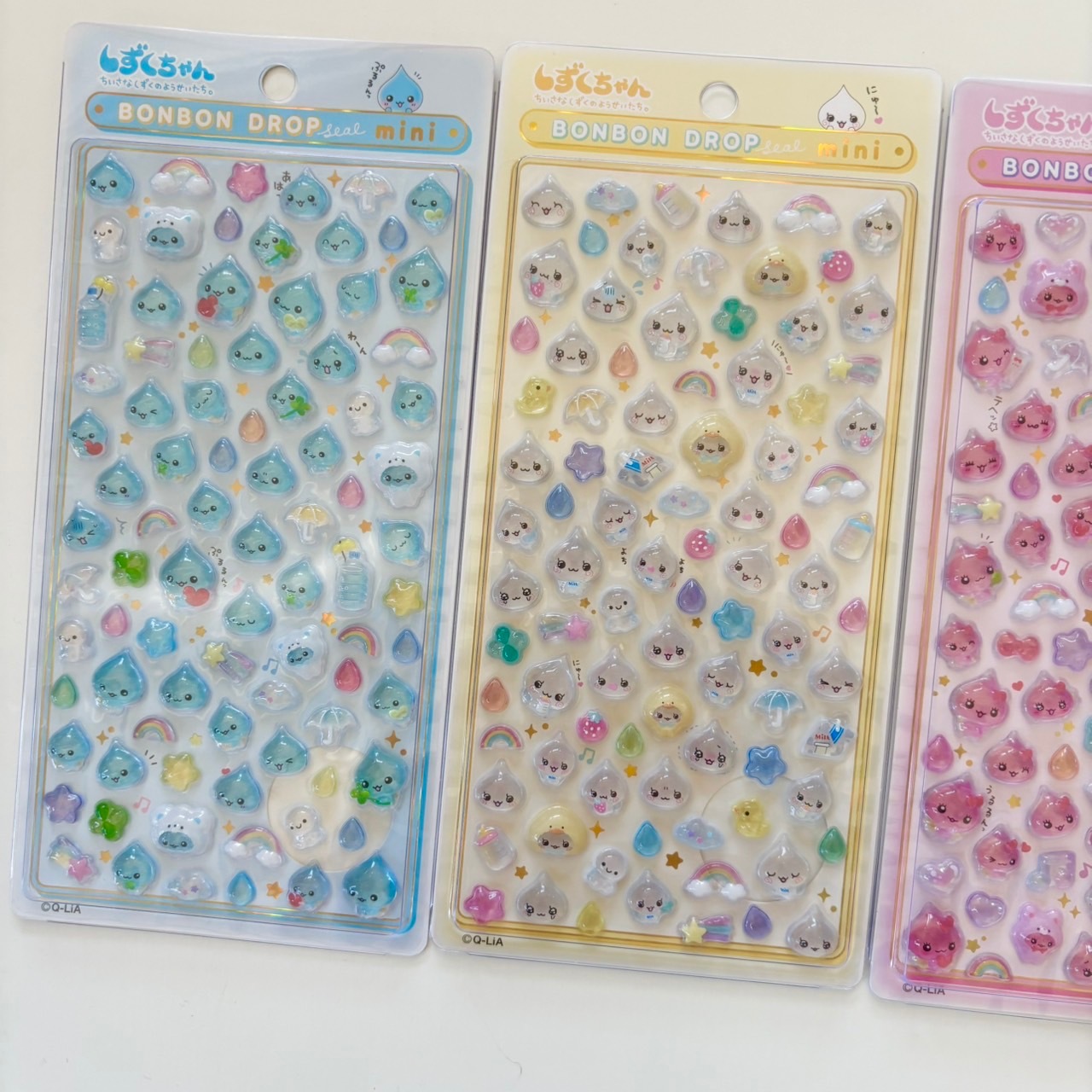 ボンボンドロップシール ボンボンドロップ シール しずくちゃん 3種類