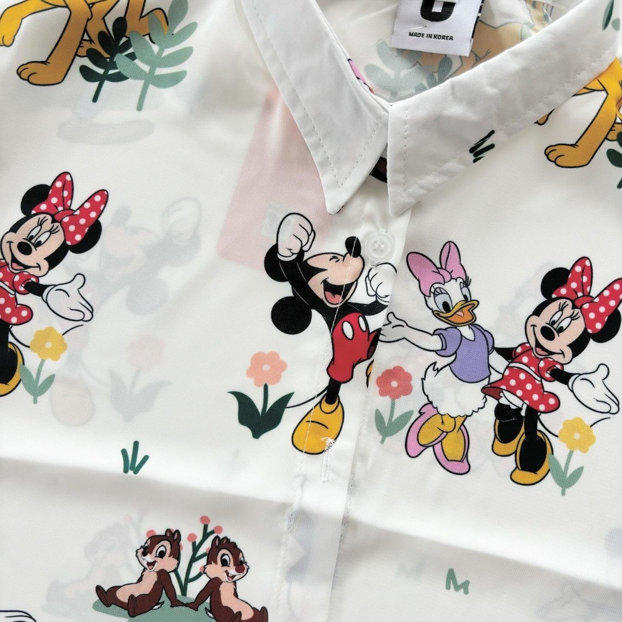 90.110.130&ladies size[即納]  Mickey&Friends総柄シャツ  (mes favoris original )