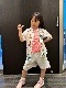 90.110.130&ladies size[即納]  Mickey&Friends総柄シャツ  (mes favoris original )