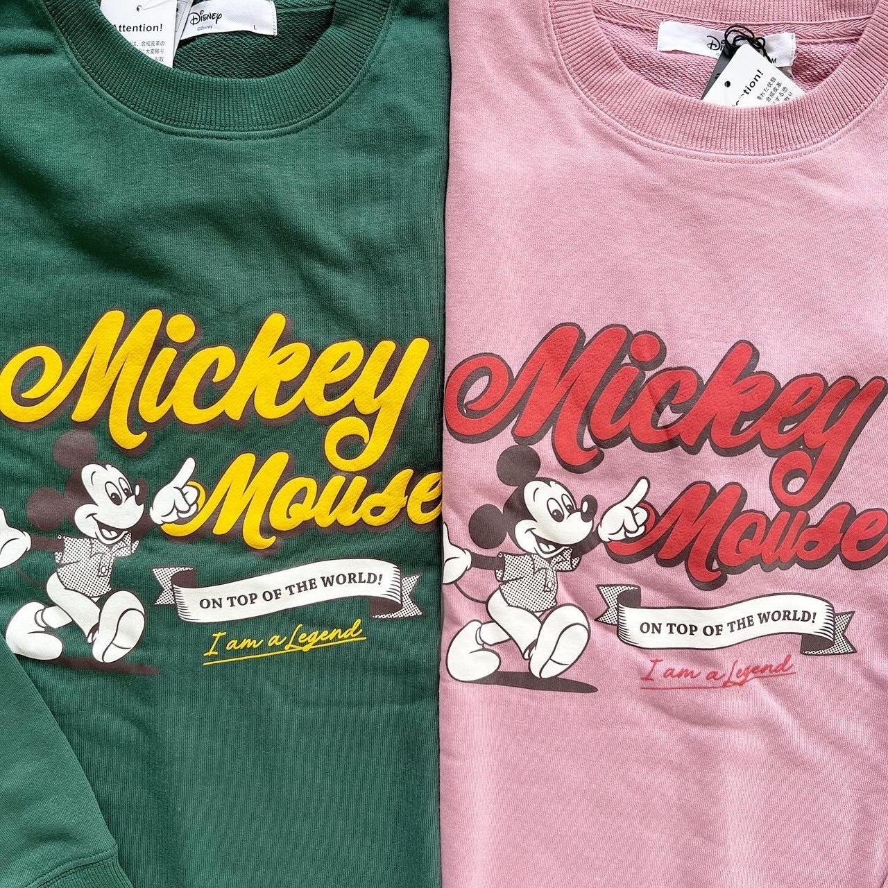 大人size[即納]  モノクロミッキー　裏毛トレーナー