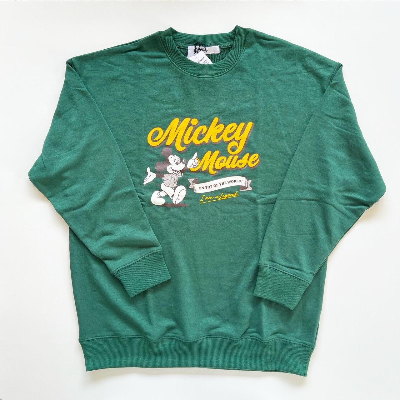 大人size[即納]  モノクロミッキー　裏毛トレーナー