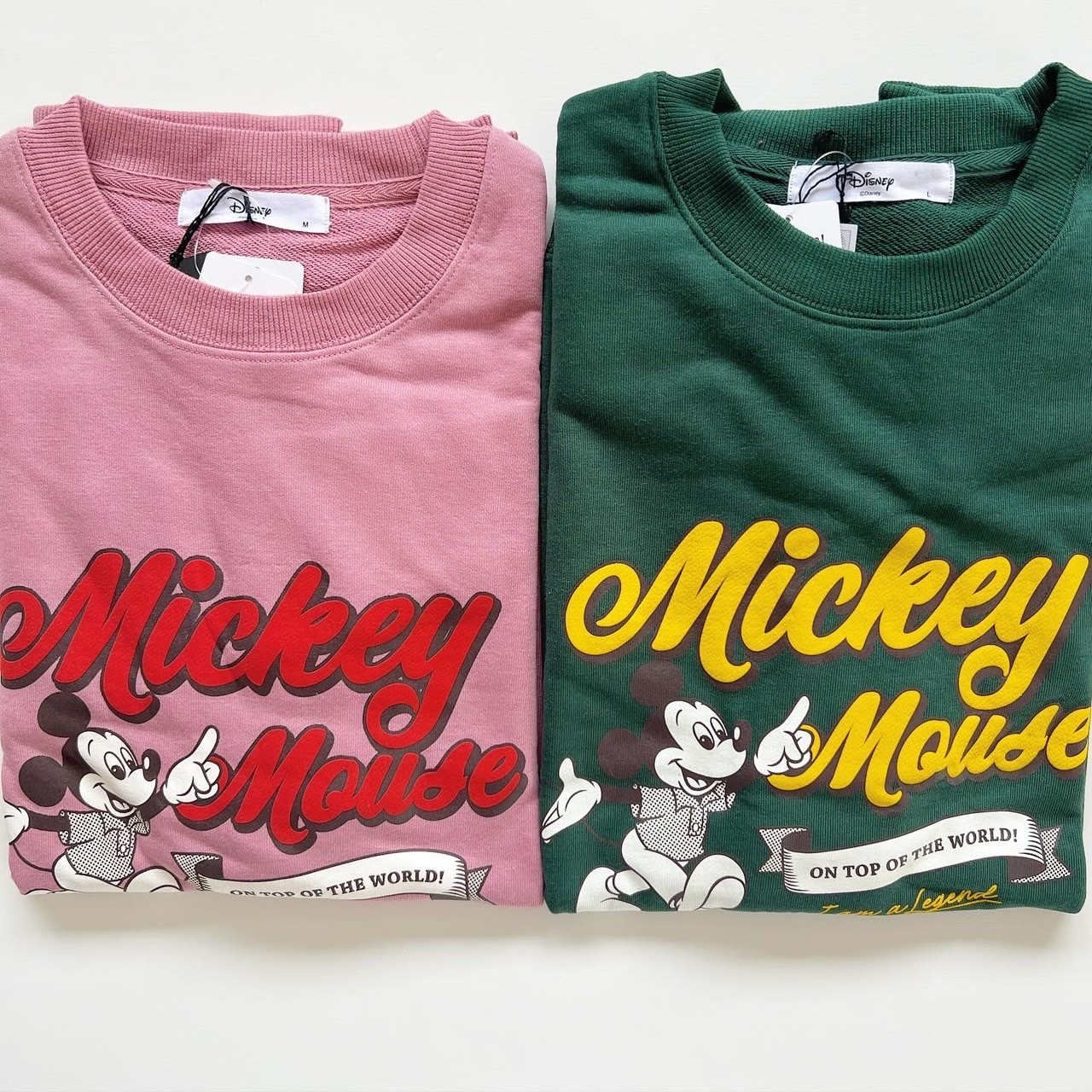 大人size[即納]  モノクロミッキー　裏毛トレーナー