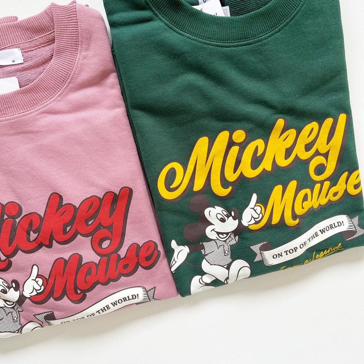 大人size[即納]  モノクロミッキー　裏毛トレーナー