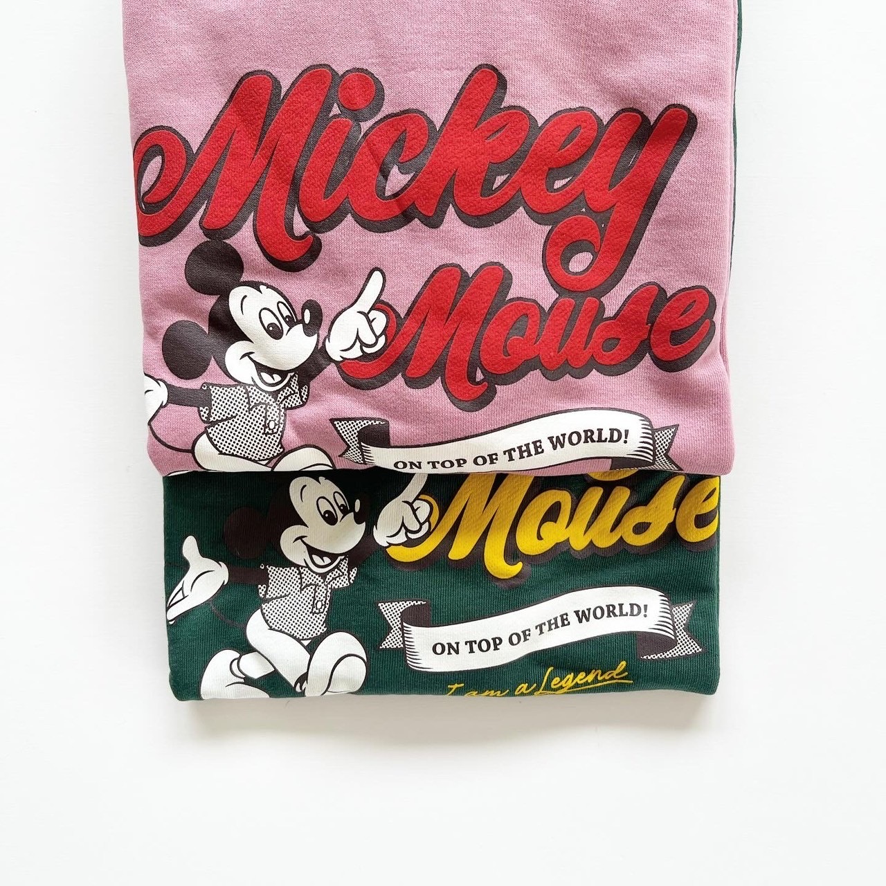 大人size[即納]  モノクロミッキー　裏毛トレーナー