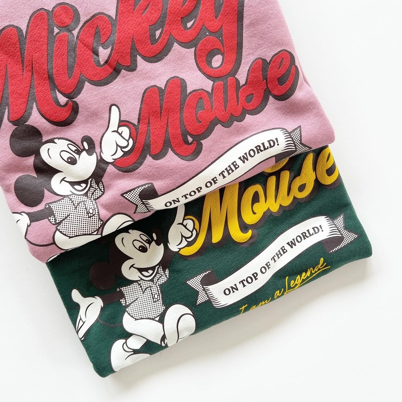 大人size[即納]  モノクロミッキー　裏毛トレーナー